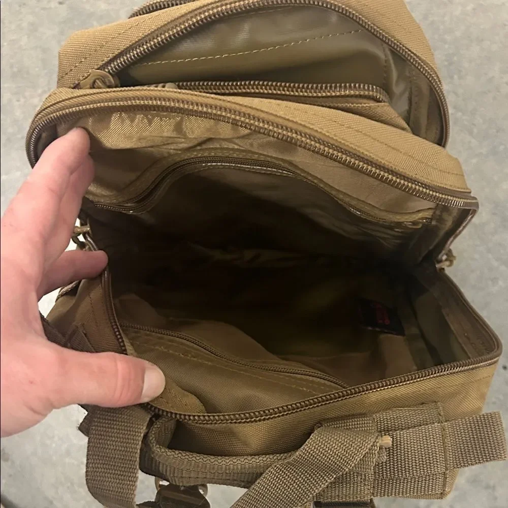 Men's Tactical Sling Backpack in Coyote/Tan